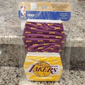 NBA LA Lakers Face Masks one pack of 2 masks